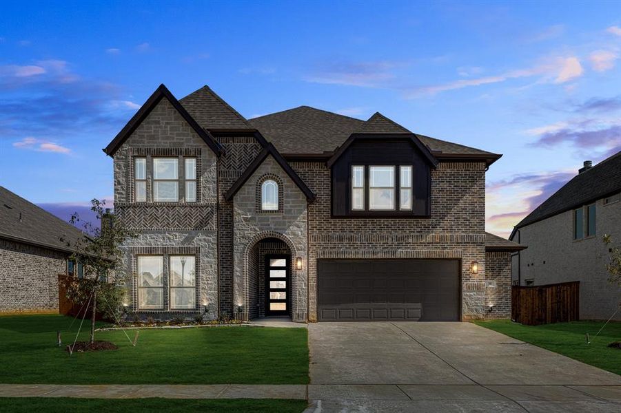 Front exterior of a new home in Mockingbird Hills 60-65, Joshua, TX, highlighting curb appeal (Image 2).