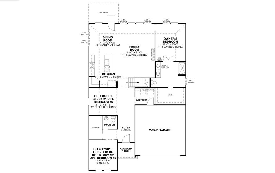 2D floor plan layout of this home in The Preserve, Justin, TX (Image 4). 2D floor plan layout of this home in The Preserve, Justin, TX (Image 4).