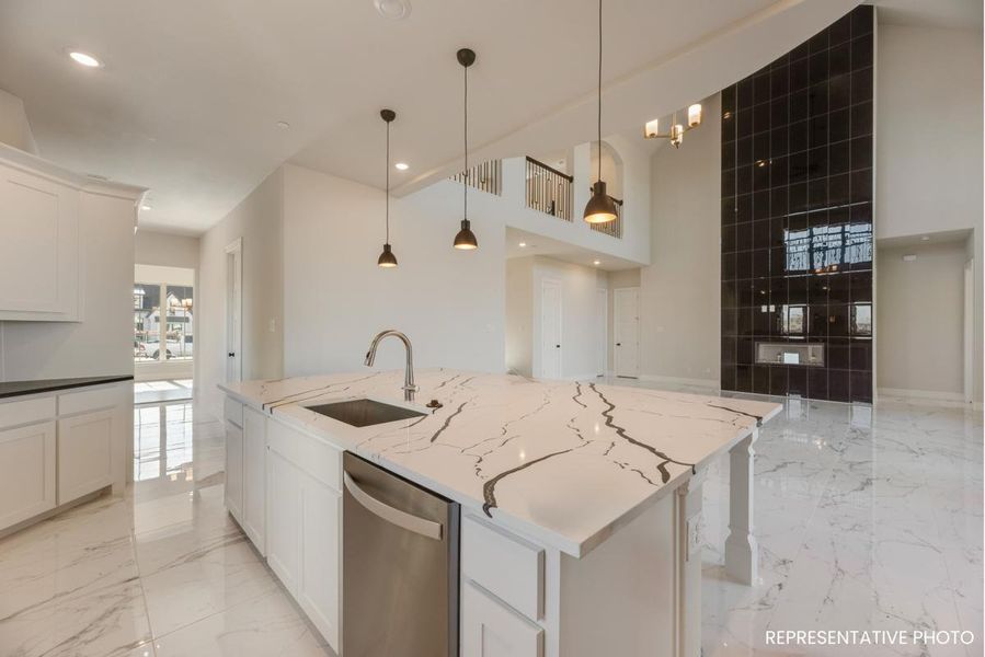 Representative furnished interior of a home built from the Hampton III by Grand Homes in Whitestone Estates, Parker (Image 9).