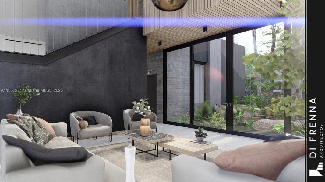Furnished interior view inside a new home in , Miami (Image 38).