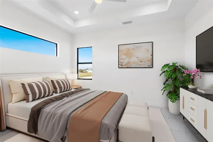 Furnished interior view inside a new home in , Cape Coral (Image 16). Furnished interior view inside a new home in , Cape Coral (Image 16).