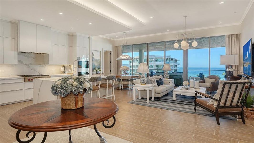 Furnished interior view inside a new home in , Longboat Key (Image 11). Furnished interior view inside a new home in , Longboat Key (Image 11).