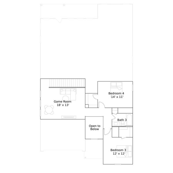 2D floor plan layout of this home in The Grand Prairie, Hockley, TX (Image 3).