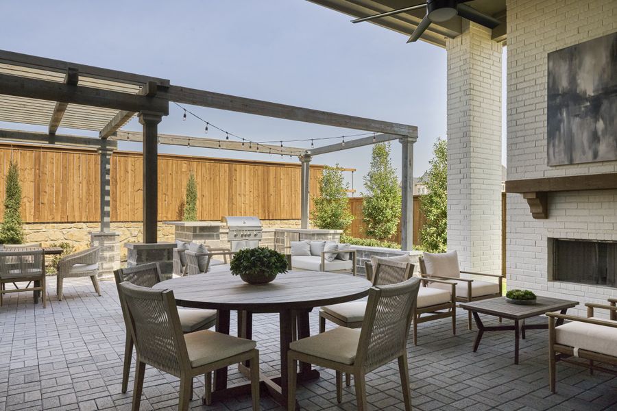 Exterior details and patio area of a home in Park Place - 80' Lots, Prosper (Image 3).