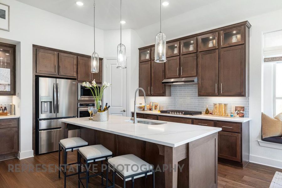 Furnished interior view inside a new home in 6 Creeks at Waterridge, Kyle (Image 5).