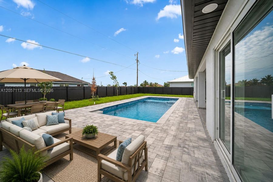 Exterior details and patio area of a home in , Cape Coral (Image 23). Exterior details and patio area of a home in , Cape Coral (Image 23).