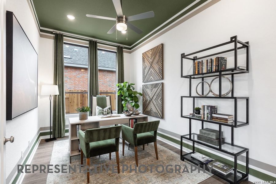 Furnished interior view inside a new home in The Ranches at Creekside, Boerne (Image 39).