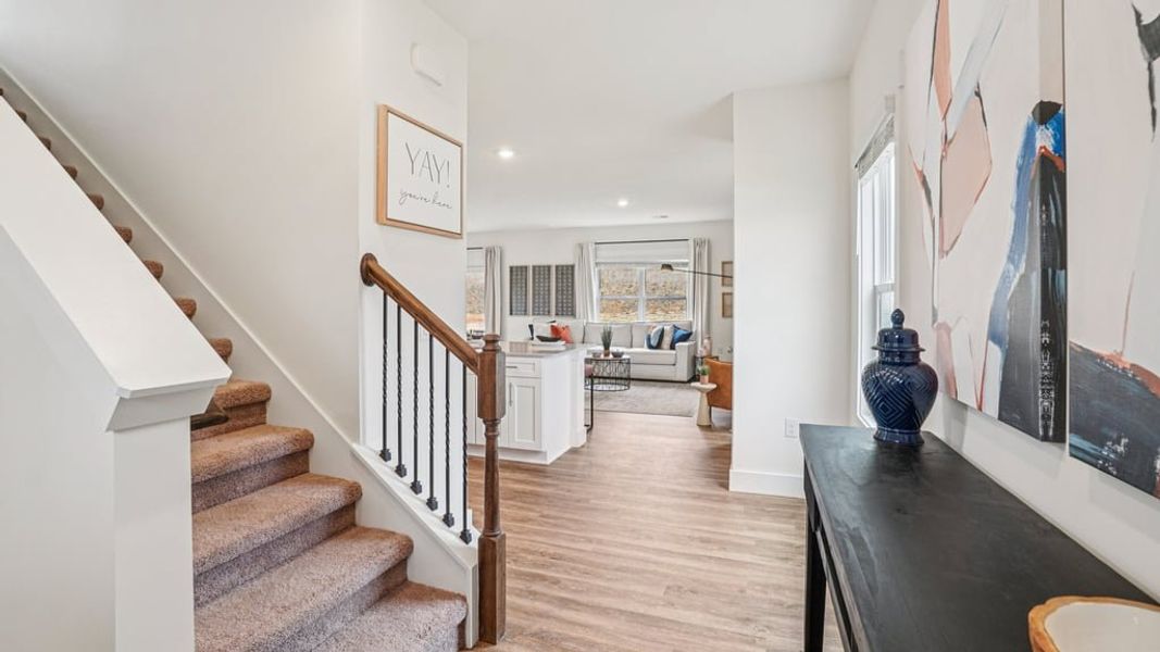 Furnished interior view inside a new home in The Hideaway at Fox Meadows, Bluff City (Image 14).