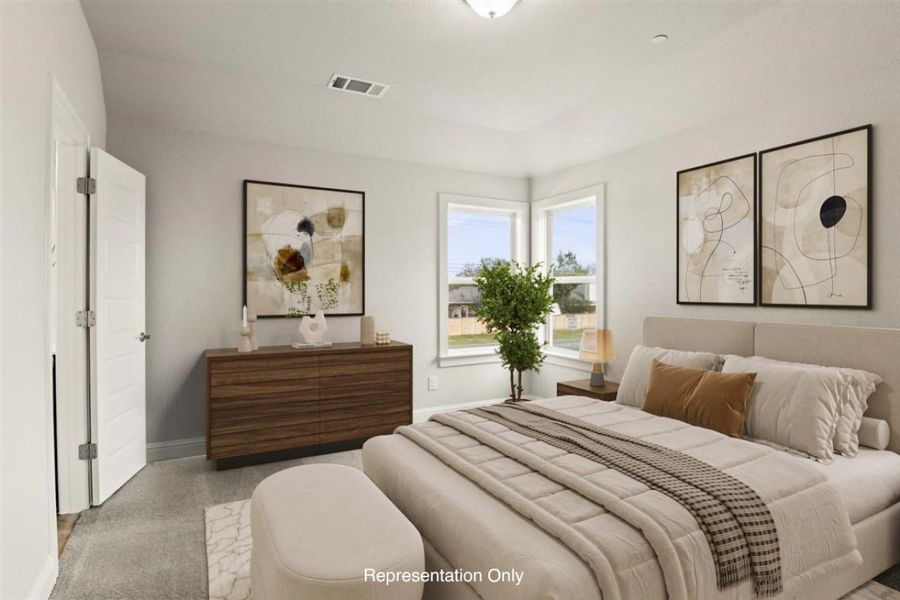 Representative furnished interior of a home built from the Clear Creek 1668 by Brohn Homes in Clear Creek, Round Rock (Image 6).