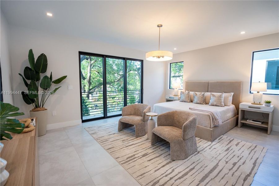 Furnished interior view inside a new home in , Miami (Image 15).