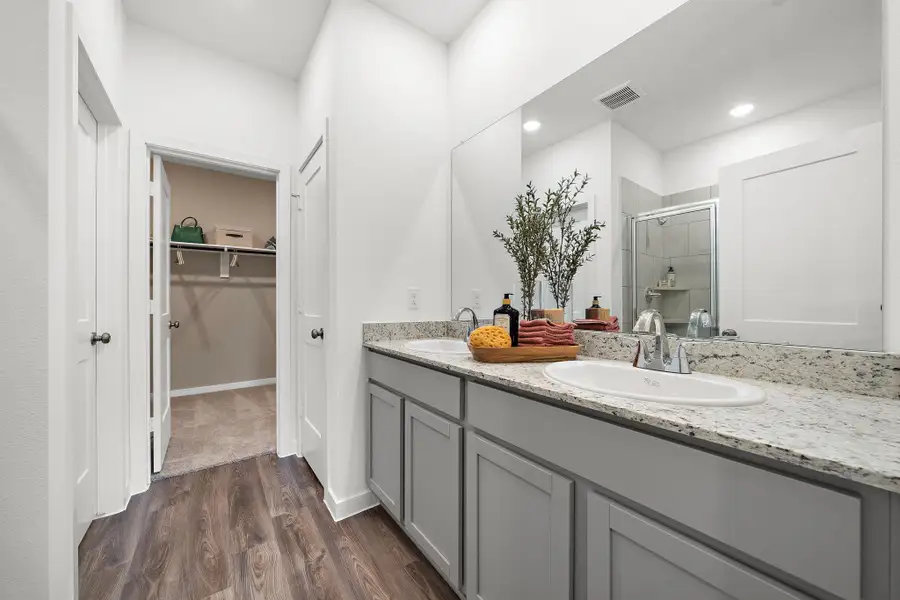 Furnished interior view inside a new home in Heights at San Gabriel, Georgetown (Image 8). Furnished interior view inside a new home in Heights at San Gabriel, Georgetown (Image 8).