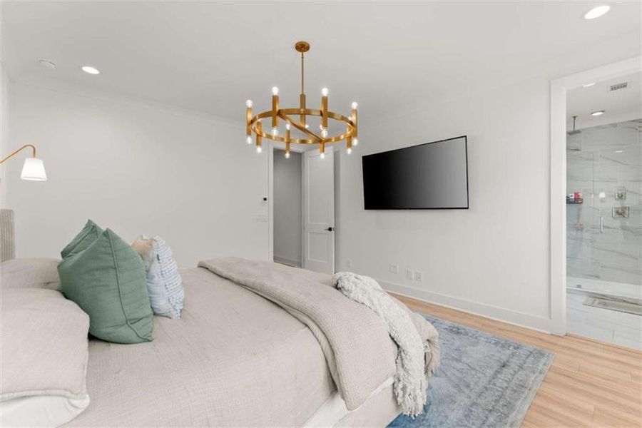 Furnished interior view inside a new home in Skyview On Broad, Sugar Hill (Image 37).