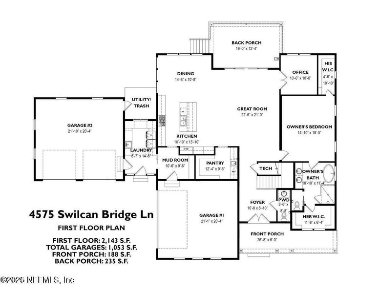 2D floor plan layout of this home in , Jacksonville, FL (Image 6).