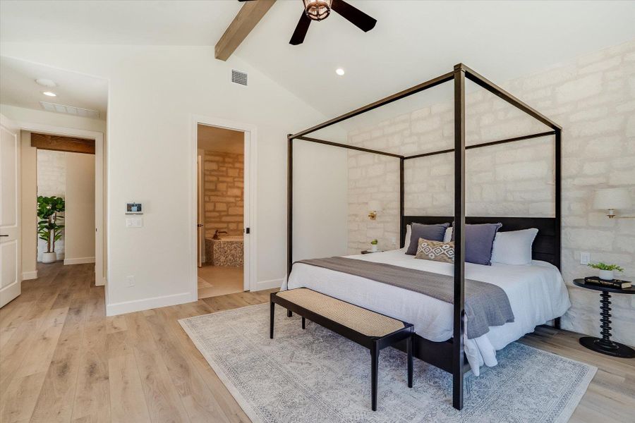 Furnished interior view inside a new home in , Wimberley (Image 24).