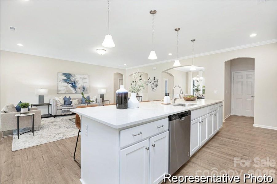 Furnished interior view inside a new home in , Statesville (Image 3).