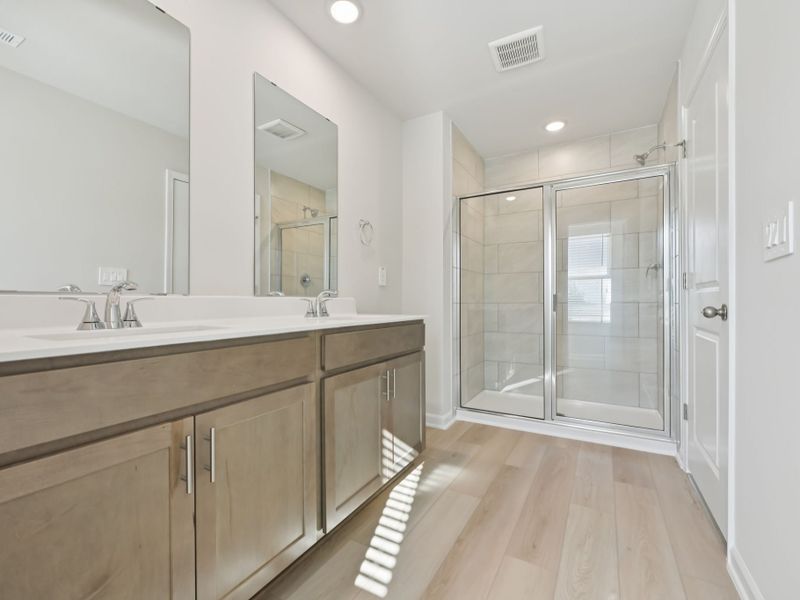 Furnished interior view inside a new home in The Rows at Buffaloe Reserve, Raleigh (Image 6). Furnished interior view inside a new home in The Rows at Buffaloe Reserve, Raleigh (Image 6).