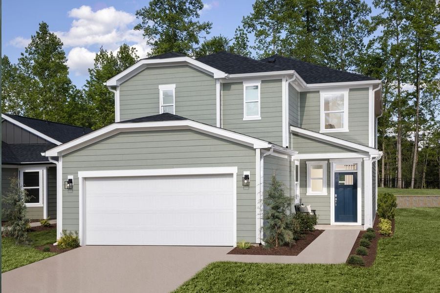 Representative exterior photo of a completed home built from the 2277 Modeled by KB Home in Jade Creek, Chapel Hill, NC (Image 19).