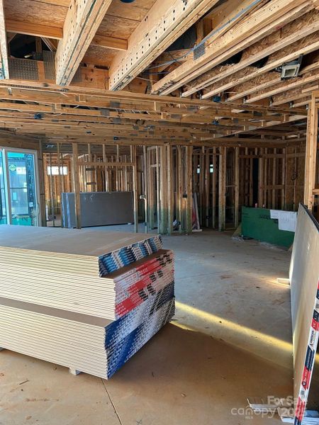 In-progress construction of a new home in The Courtyards at Hodges Farm, Charlotte, NC (Image 6).