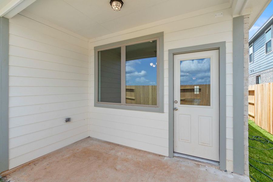 The covered patio is generously sized, providing ample space for various outdoor activities. The covered patio is generously sized, providing ample space for various outdoor activities.