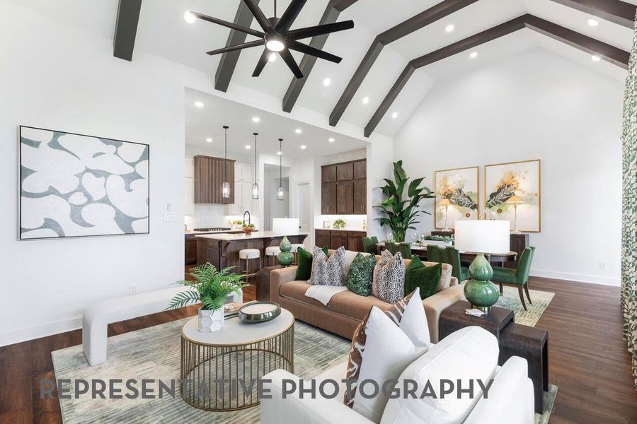Furnished interior view inside a new home in ARTAVIA, Conroe (Image 18).