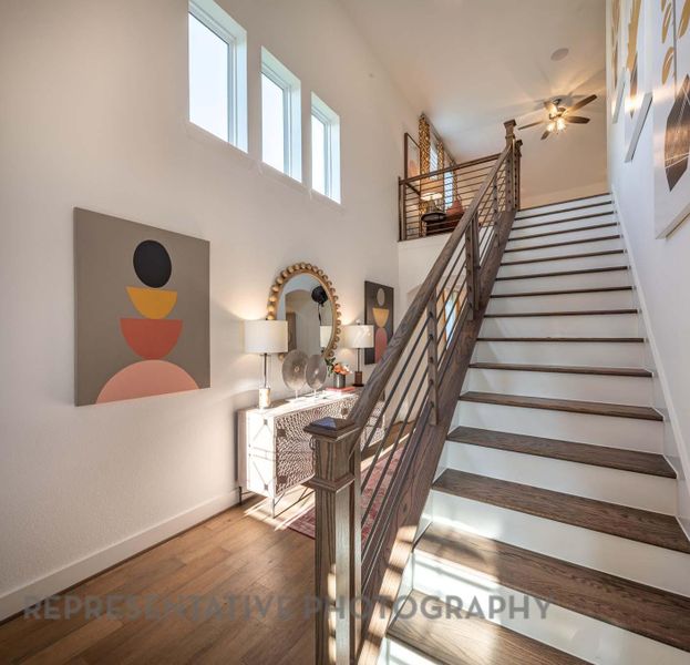 Furnished interior view inside a new home in Grand Central Park: 40ft. lots, Conroe (Image 10).