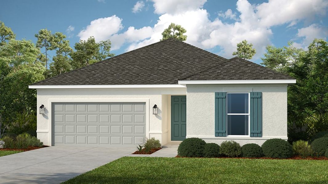 Representative exterior photo of a completed home built from the Atlantic by Taylor Morrison in Windward Preserve, Cocoa, FL (Image 5).