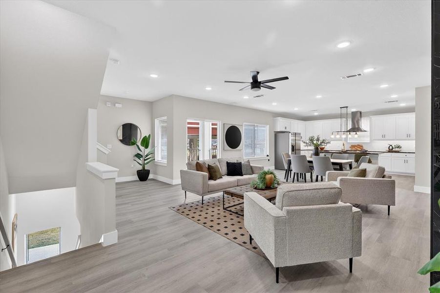 Furnished interior view inside a new home in , Dallas (Image 31).