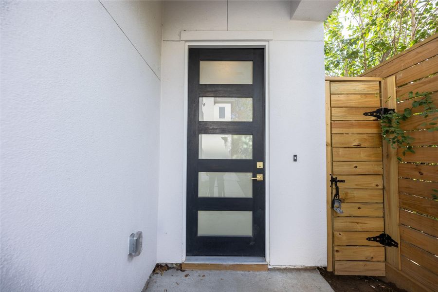 Exterior details and patio area of a home in , Houston (Image 3). Exterior details and patio area of a home in , Houston (Image 3).