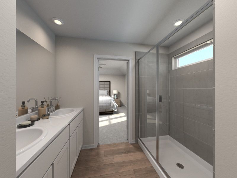 Furnished interior view inside a new home in Butler Farms - Americana Collection, Liberty Hill (Image 7). Furnished interior view inside a new home in Butler Farms - Americana Collection, Liberty Hill (Image 7).