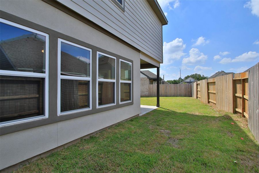 Exterior details and patio area of a home in Park at Eldridge, Sugar Land (Image 3). Exterior details and patio area of a home in Park at Eldridge, Sugar Land (Image 3).