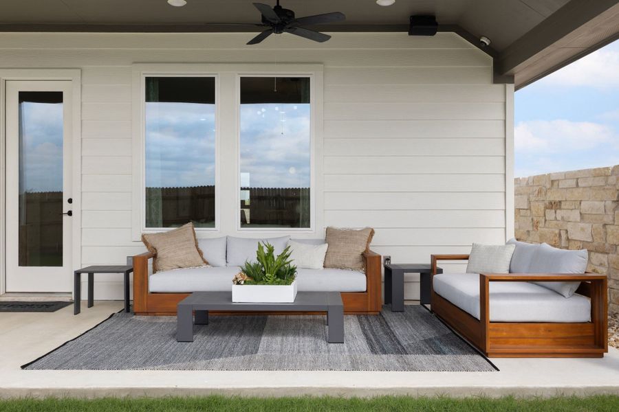 Exterior details and patio area of a home in Turner's Crossing, Buda (Image 25). Exterior details and patio area of a home in Turner's Crossing, Buda (Image 25).