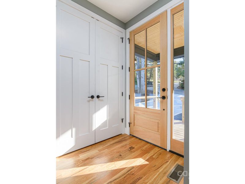 Inviting Foyer with Coat Closet