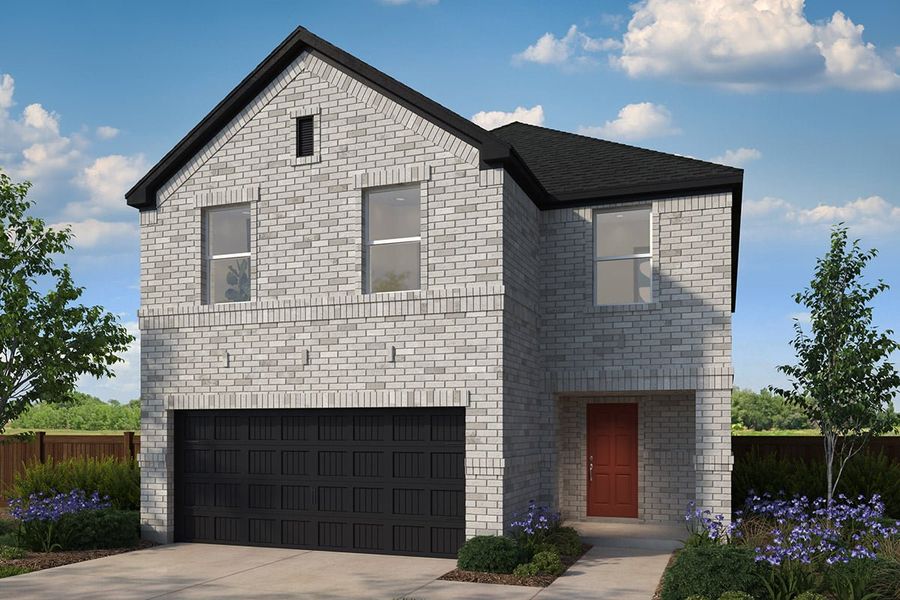 Representative exterior photo of a completed home built from the 2088 by KB Home in Elevon, Lavon, TX (Image 2). Representative exterior photo of a completed home built from the 2088 by KB Home in Elevon, Lavon, TX (Image 2).