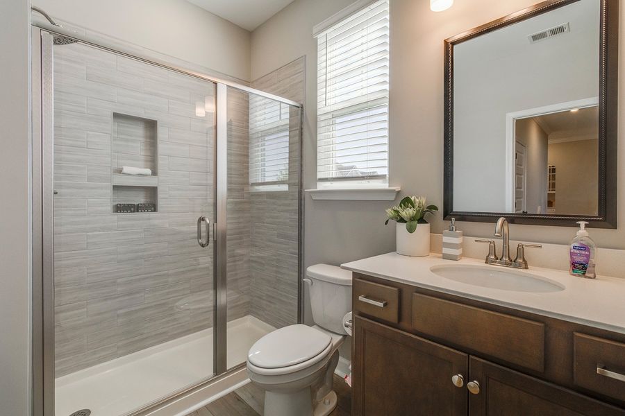 Representative furnished interior of a home built from the Yates - Vanguard Collection by Mungo Homes in Georgias Landing, Raleigh (Image 12).
