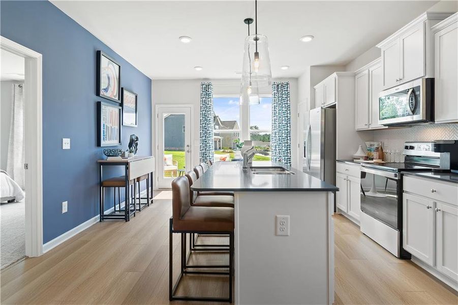 Furnished interior view inside a new home in Enclave at Evergreen, Fairburn (Image 11).