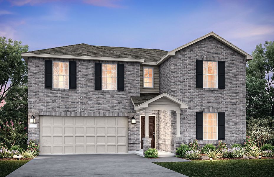 Representative exterior photo of a completed home built from the La Salle by Centex in Cottonwood Creek, Howe, TX (Image 19).