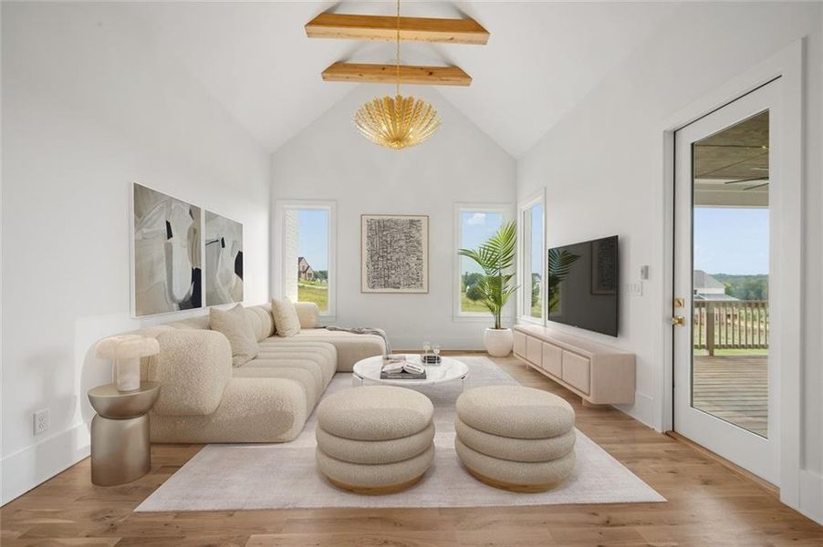 Furnished interior view inside a new home in , Bogart (Image 8).