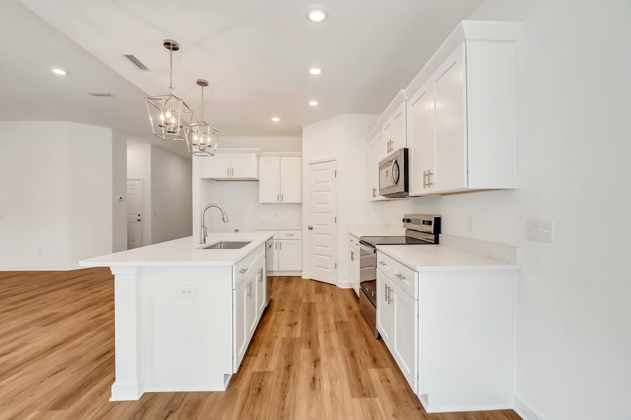 Furnished interior view inside a new home in Barton's Bend, Crestview (Image 9). Furnished interior view inside a new home in Barton's Bend, Crestview (Image 9).