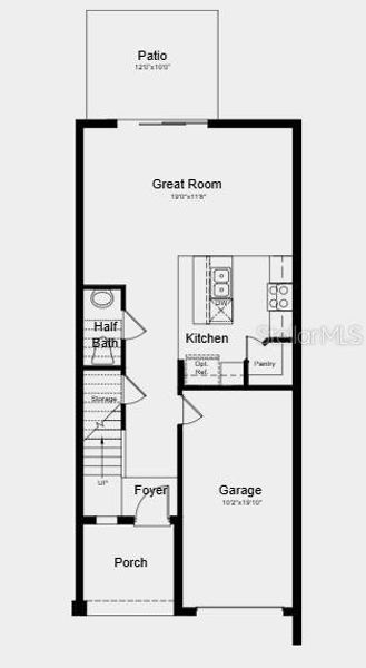 2D floor plan layout of this home in The Towns at Tiburon, Nokomis, FL (Image 4).
