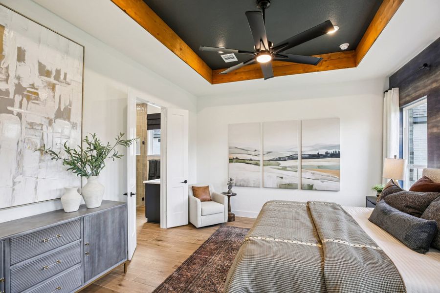 Furnished interior view inside a new home in Bridgeland, Cypress (Image 23).