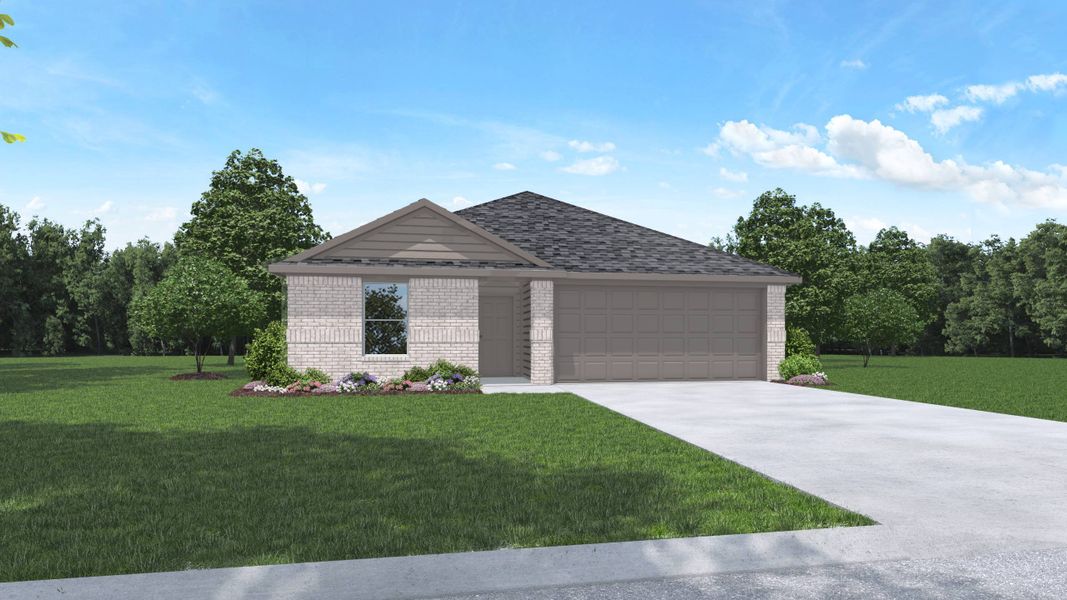 Representative exterior photo of a completed home built from the Harris by D.R. Horton in Marlow Lake, Texas City, TX (Image 2). Representative exterior photo of a completed home built from the Harris by D.R. Horton in Marlow Lake, Texas City, TX (Image 2).