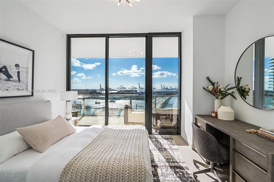 Furnished interior view inside a new home in , Miami Beach (Image 9).