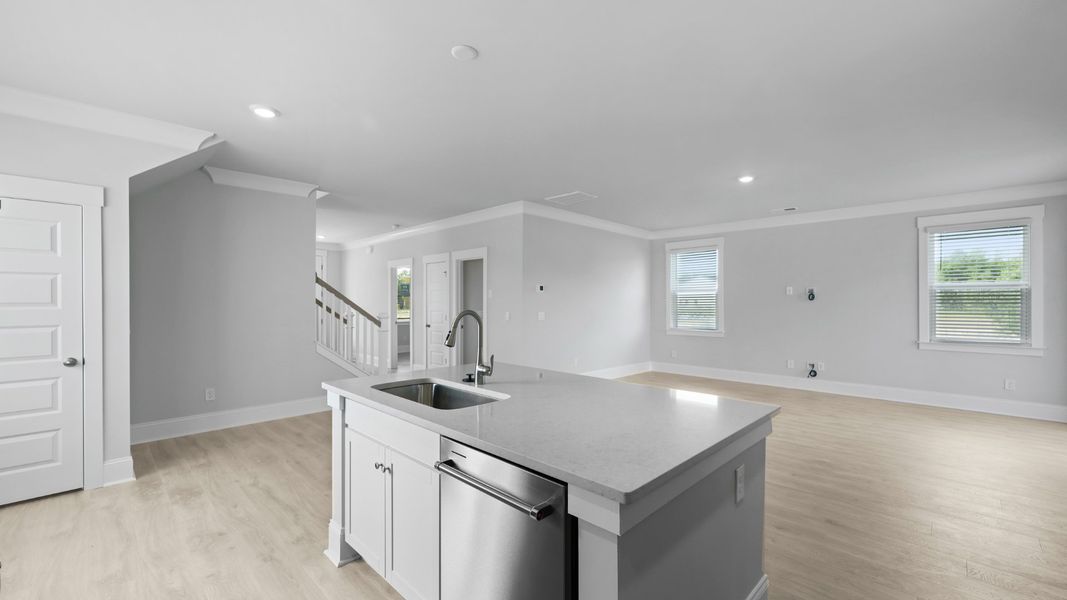 Representative furnished interior of a home built from the SPRUCEWOOD by D.R. Horton in Sheep Island, Summerville (Image 8).