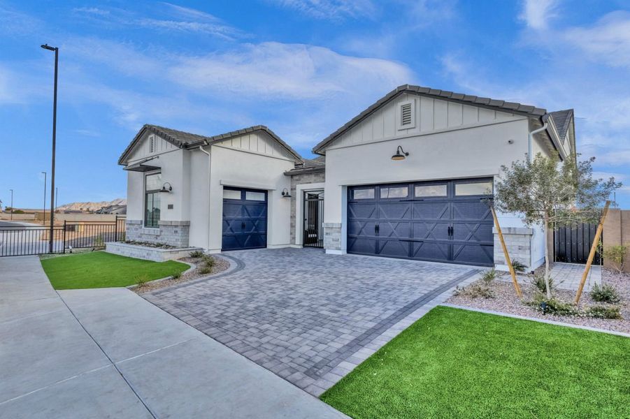 Representative exterior photo of a completed home built from the Residence Twelve by Blandford Homes in Earnhardt Ranch, Chandler, AZ (Image 21).
