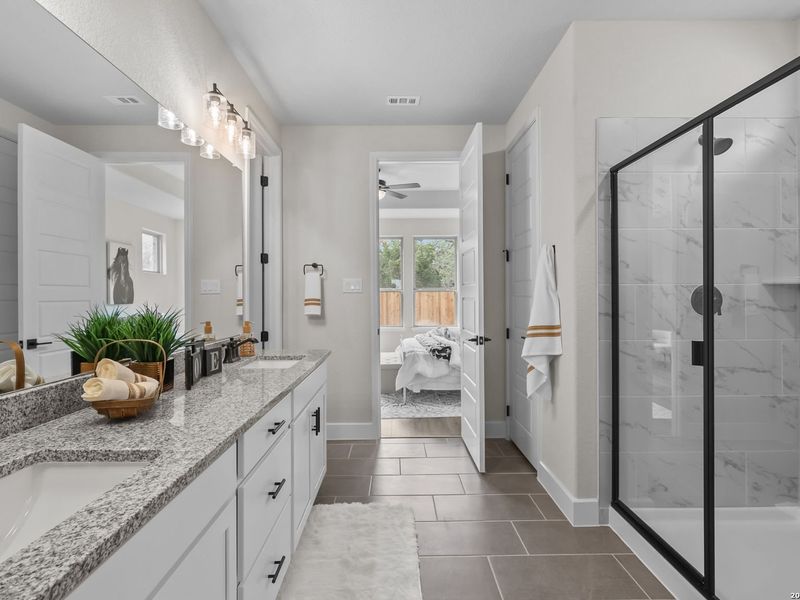 Furnished interior view inside a new home in The Reserve at Potranco Oaks, Castroville (Image 42).