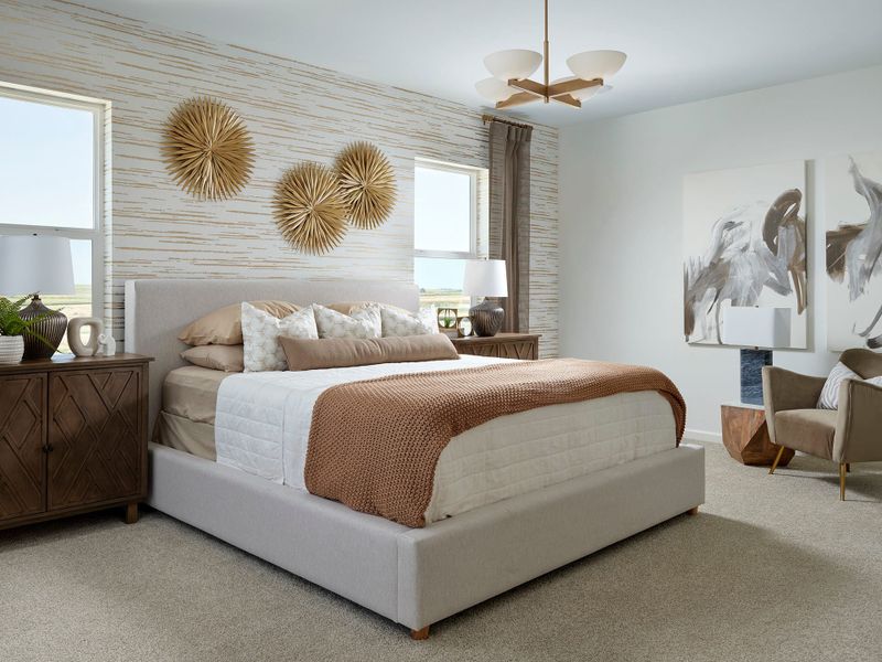 Furnished interior view inside a new home in The Aurora Highlands, Aurora (Image 8).