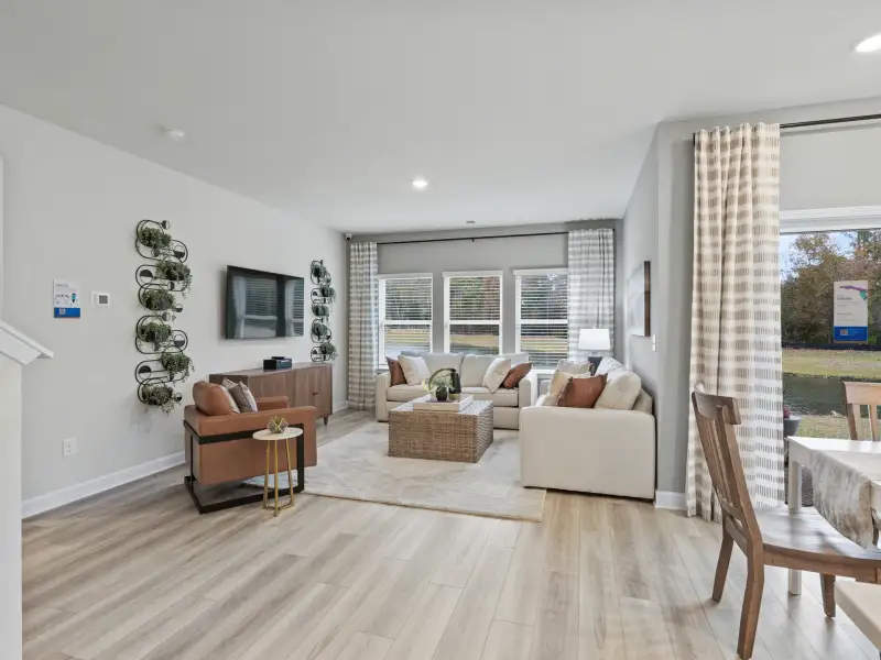 Furnished interior view inside a new home in Waterside - Coastline Series, Longs (Image 7). Furnished interior view inside a new home in Waterside - Coastline Series, Longs (Image 7).