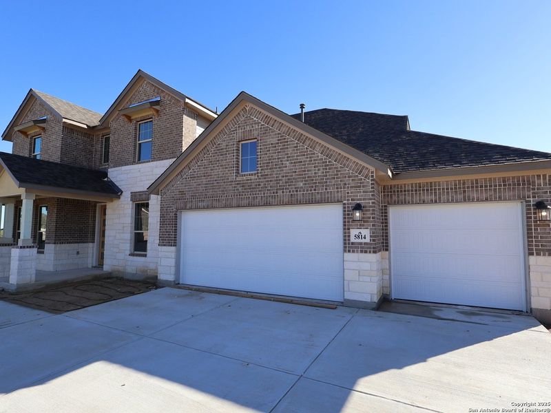 Front exterior of a new home in Preserve at Annabelle Ranch, San Antonio, TX, highlighting curb appeal (Image 1). Front exterior of a new home in Preserve at Annabelle Ranch, San Antonio, TX, highlighting curb appeal (Image 1).