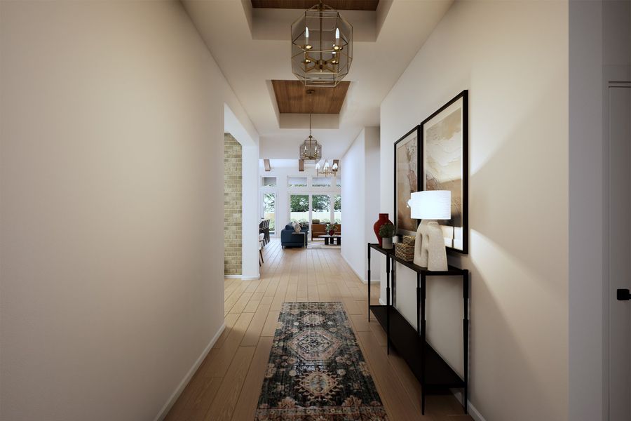 Representative furnished interior of a home built from the The Jacksboro by David Weekley Homes in Walden Creek – Summit Collection, Montgomery (Image 5).