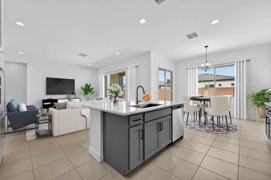 Furnished interior view inside a new home in Combs Ranch, San Tan Valley (Image 7).